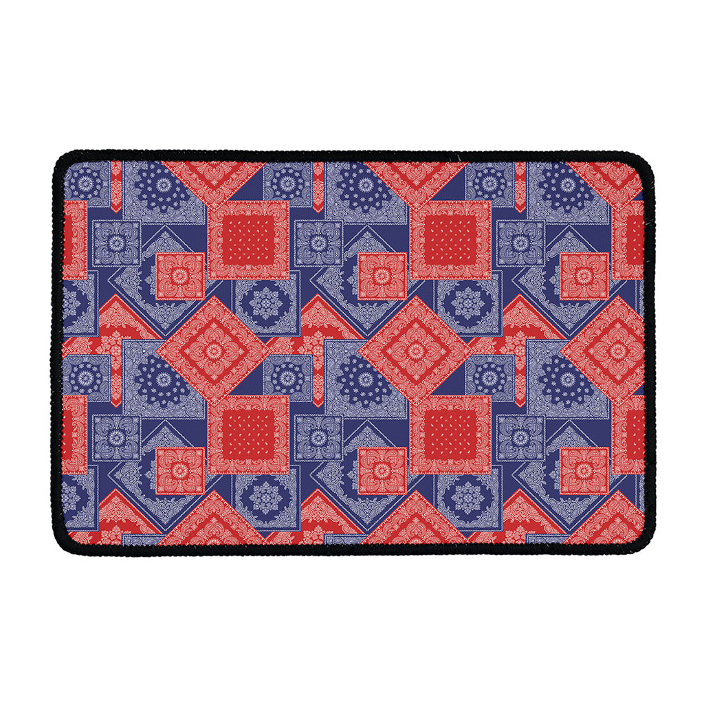Bandanna Patchwork Pattern Print Kitchen Mat