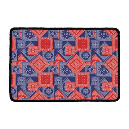 Bandanna Patchwork Pattern Print Kitchen Mat