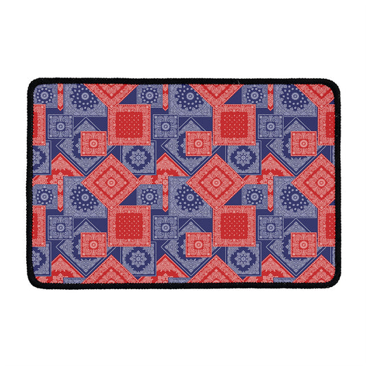 Bandanna Patchwork Pattern Print Kitchen Mat