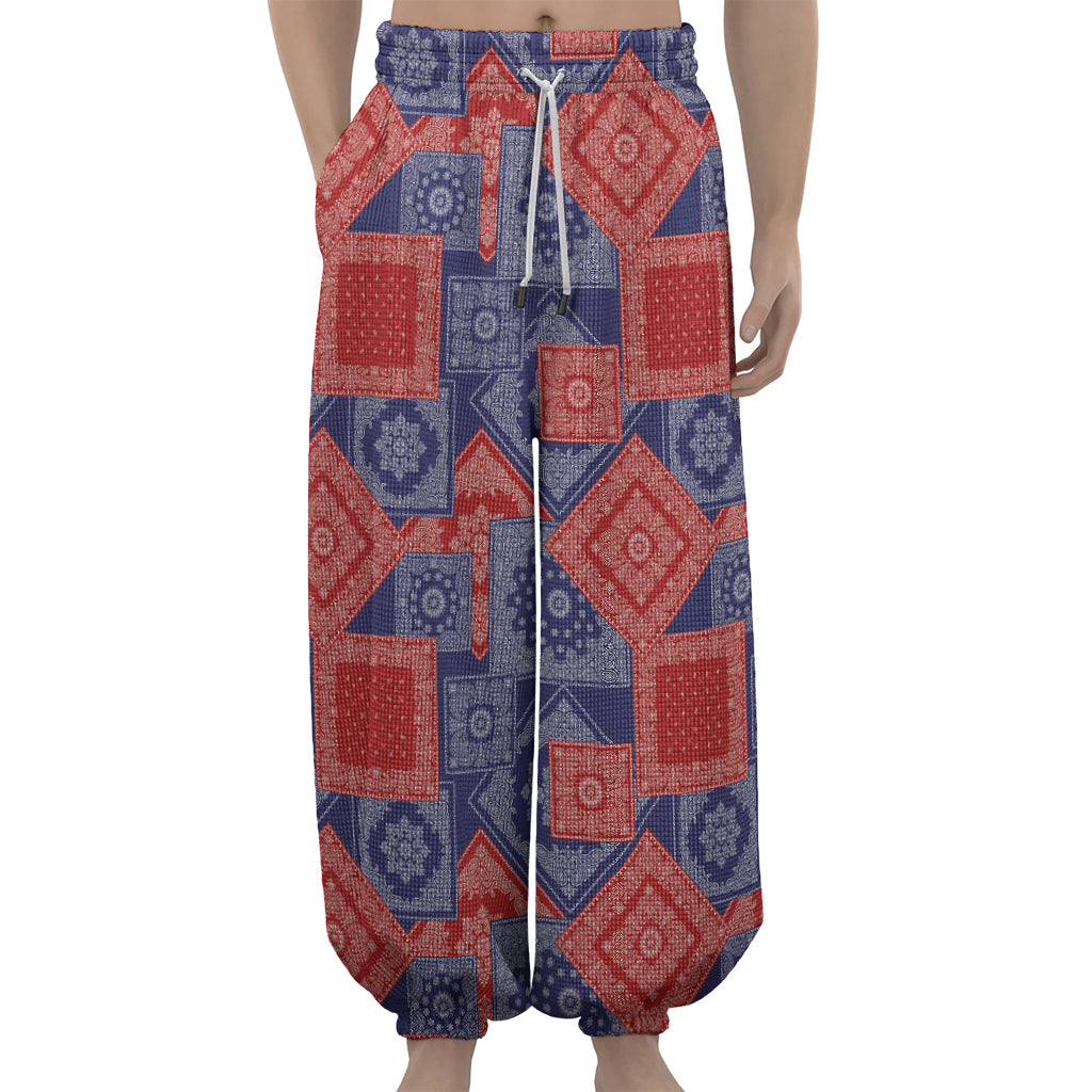 Bandanna Patchwork Pattern Print Lantern Pants