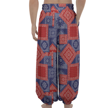 Bandanna Patchwork Pattern Print Lantern Pants