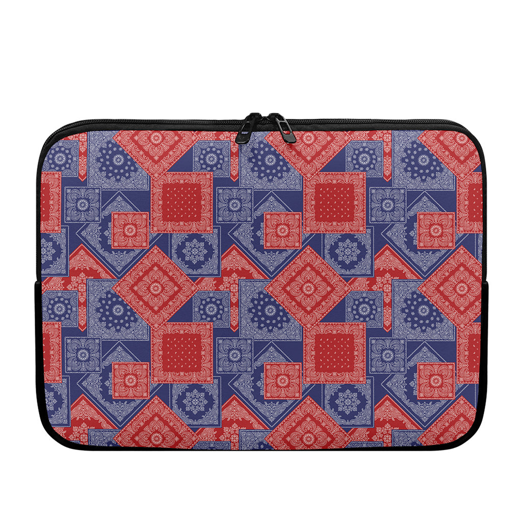 Bandanna Patchwork Pattern Print Laptop Sleeve