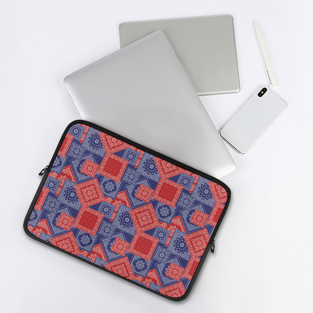 Bandanna Patchwork Pattern Print Laptop Sleeve