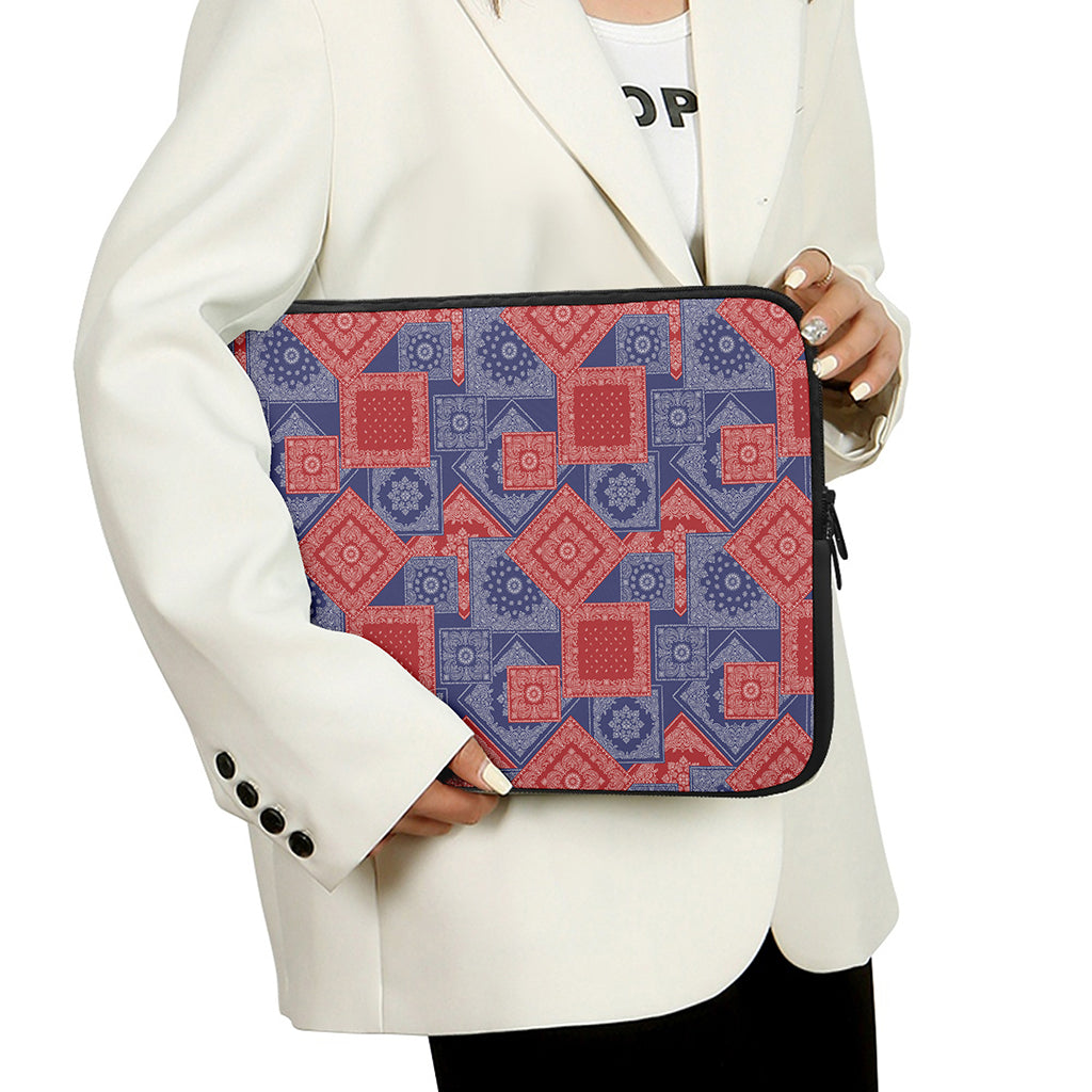 Bandanna Patchwork Pattern Print Laptop Sleeve