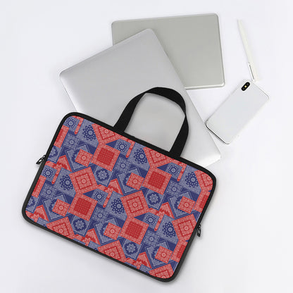 Bandanna Patchwork Pattern Print Laptop Sleeve With Handle