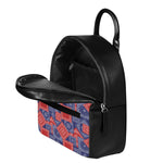Bandanna Patchwork Pattern Print Leather Backpack