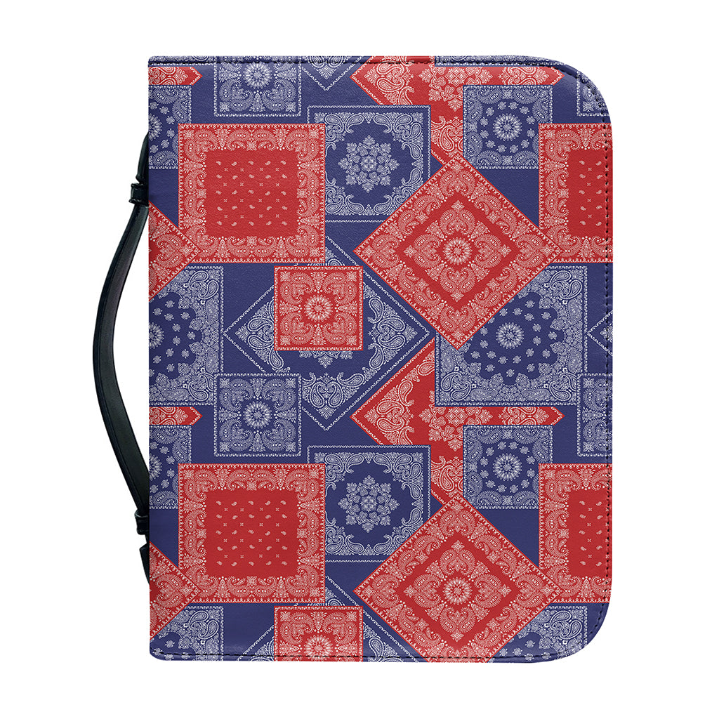 Bandanna Patchwork Pattern Print Leather Bible Cover