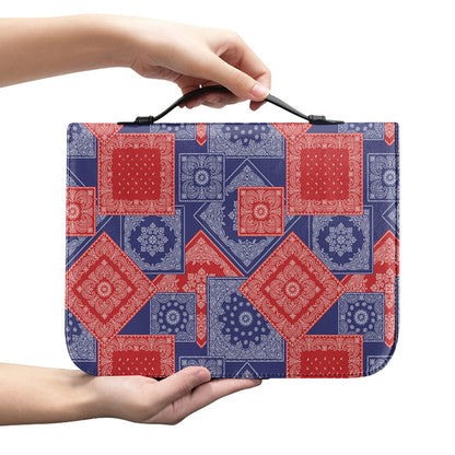 Bandanna Patchwork Pattern Print Leather Bible Cover