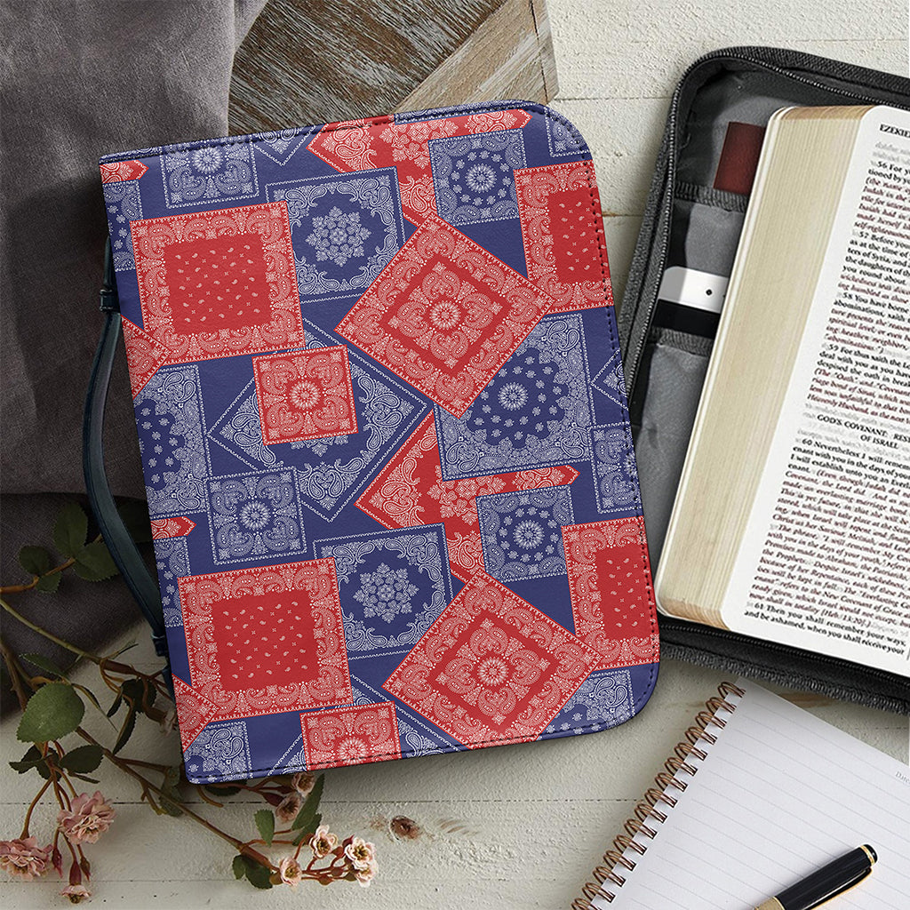 Bandanna Patchwork Pattern Print Leather Bible Cover