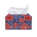 Bandanna Patchwork Pattern Print Leather Tissue Box Cover