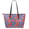 Bandanna Patchwork Pattern Print Leather Tote Bag