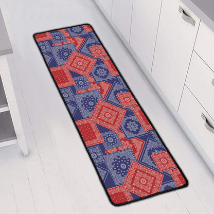 Bandanna Patchwork Pattern Print Long Kitchen Mat