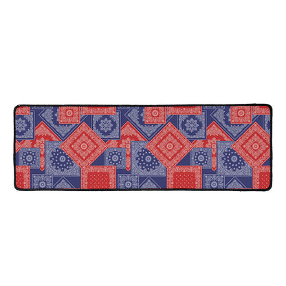 Bandanna Patchwork Pattern Print Long Kitchen Mat