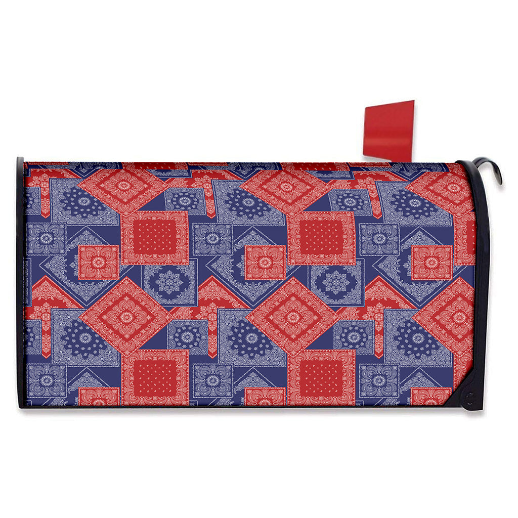 Bandanna Patchwork Pattern Print Mailbox Cover