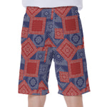 Bandanna Patchwork Pattern Print Men's Beach Shorts