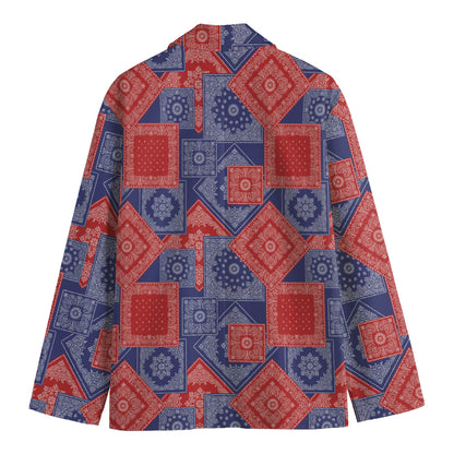 Bandanna Patchwork Pattern Print Men's Blazer
