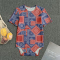 Bandanna Patchwork Pattern Print Men's Bodysuit