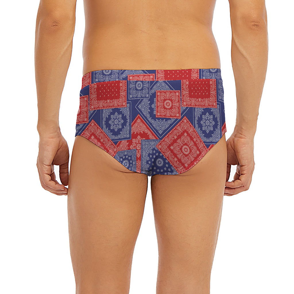 Bandanna Patchwork Pattern Print Men's Briefs