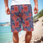 Bandanna Patchwork Pattern Print Men's Cargo Shorts