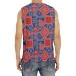 Bandanna Patchwork Pattern Print Men's Fitness Tank Top