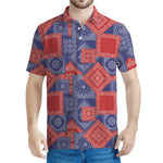 Bandanna Patchwork Pattern Print Men's Polo Shirt