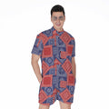 Bandanna Patchwork Pattern Print Men's Romper