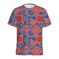 Bandanna Patchwork Pattern Print Men's Athletic T-Shirt