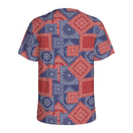 Bandanna Patchwork Pattern Print Men's Sports T-Shirt