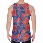 Bandanna Patchwork Pattern Print Men's Velvet Tank Top