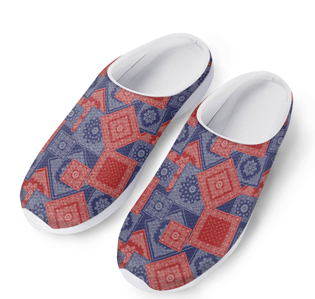 Bandanna Patchwork Pattern Print Mesh Casual Shoes