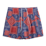 Bandanna Patchwork Pattern Print Mesh Shorts