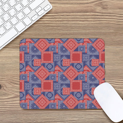 Bandanna Patchwork Pattern Print Mouse Pad