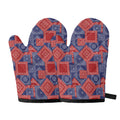 Bandanna Patchwork Pattern Print Oven Mitts