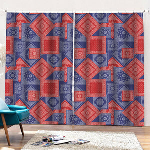 Bandanna Patchwork Pattern Print Pencil Pleat Curtains