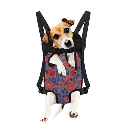 Bandanna Patchwork Pattern Print Pet Carrier Backpack