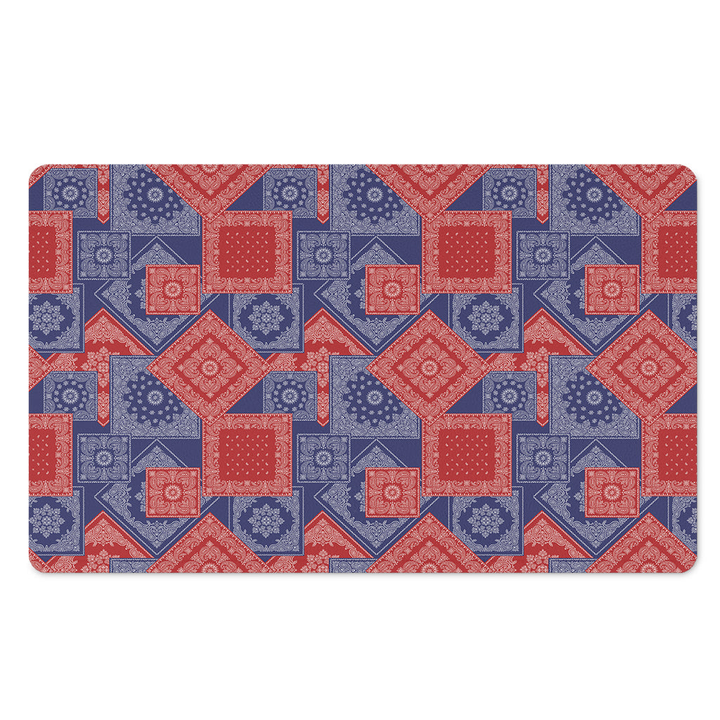 Bandanna Patchwork Pattern Print Polyester Doormat