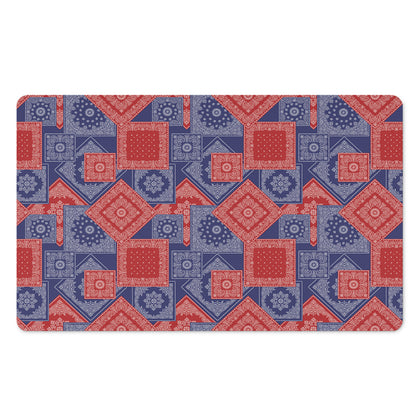 Bandanna Patchwork Pattern Print Polyester Doormat