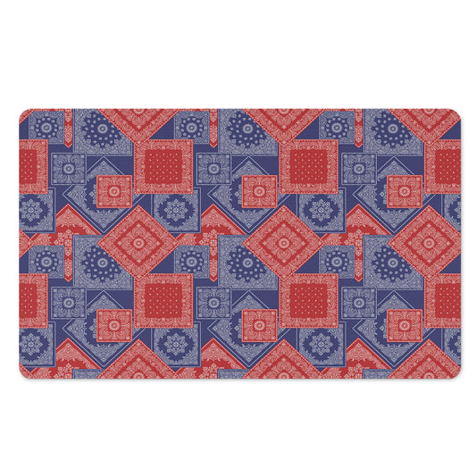 Bandanna Patchwork Pattern Print Polyester Doormat