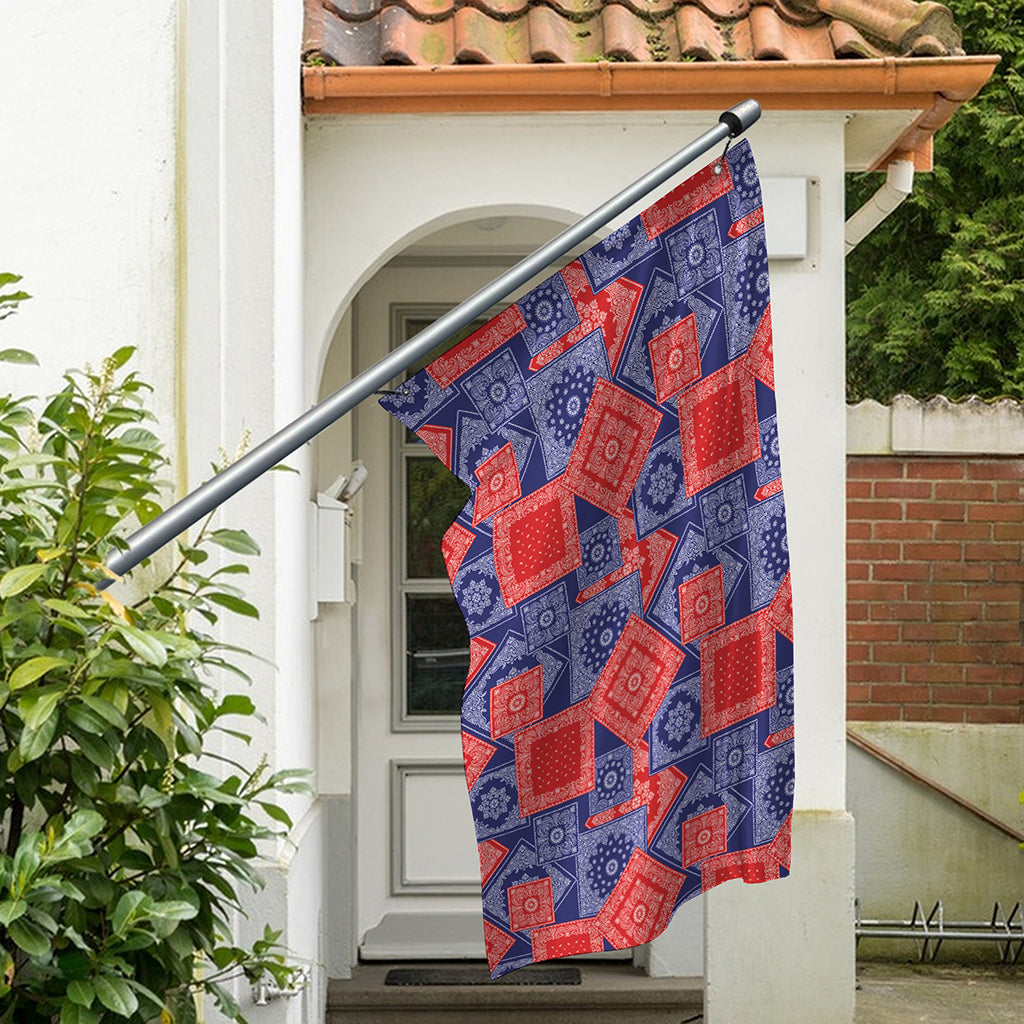 Bandanna Patchwork Pattern Print Polyester Flag