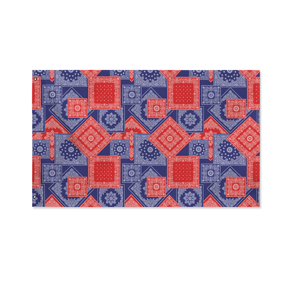 Bandanna Patchwork Pattern Print Polyester Flag