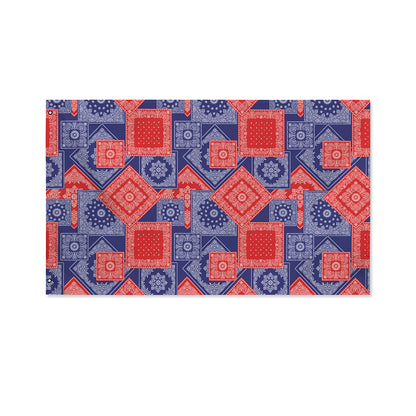 Bandanna Patchwork Pattern Print Polyester Flag