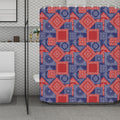 Bandanna Patchwork Pattern Print Polyester Shower Curtain