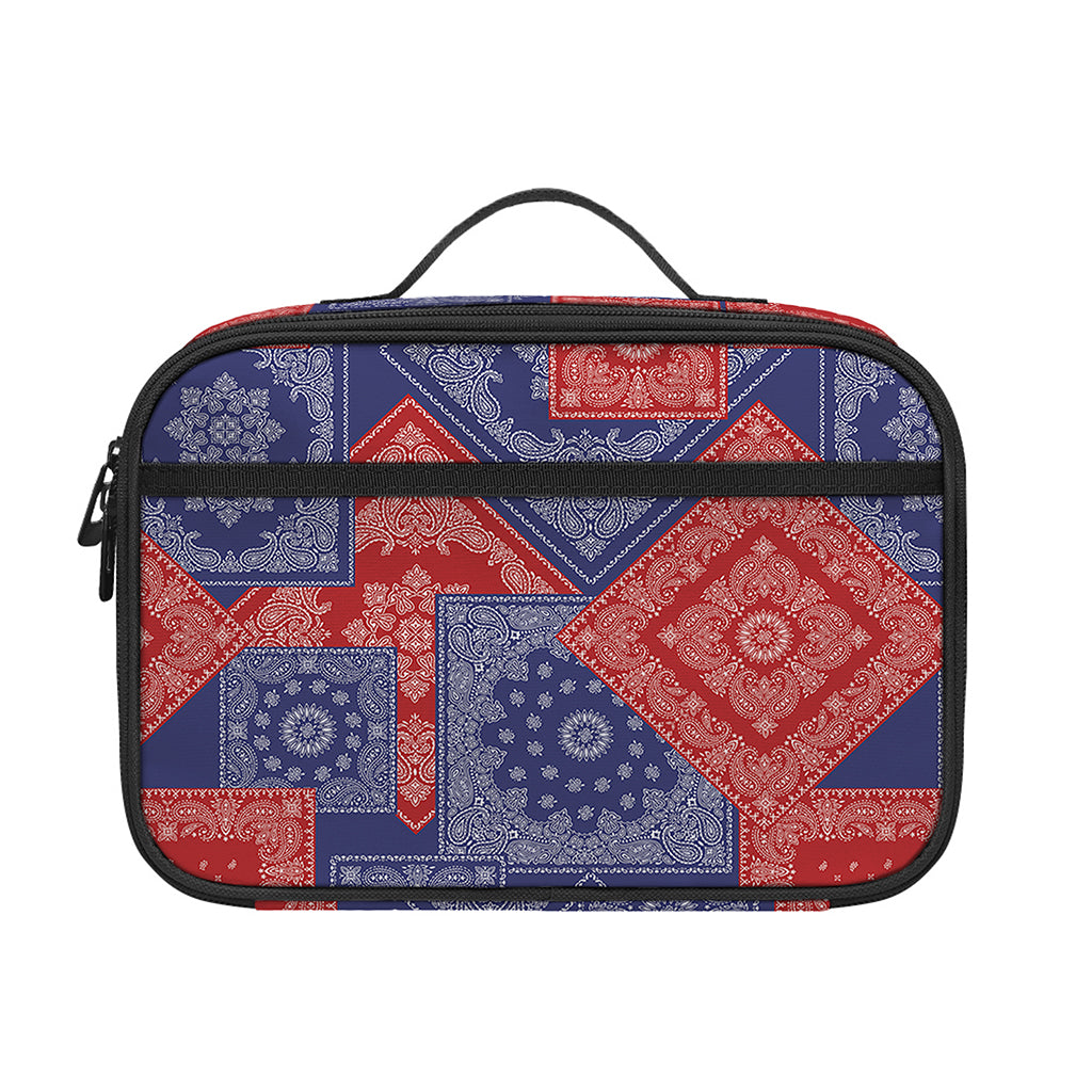 Bandanna Patchwork Pattern Print Portable Lunch Bag