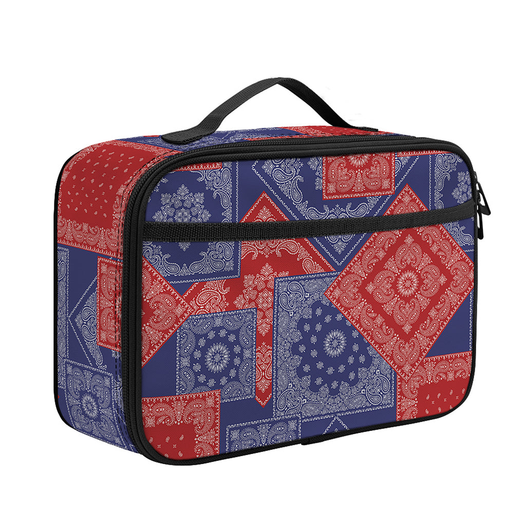 Bandanna Patchwork Pattern Print Portable Lunch Bag