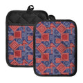 Bandanna Patchwork Pattern Print Pot Holders With Pocket