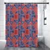 Bandanna Patchwork Pattern Print Premium Shower Curtain