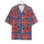 Bandanna Patchwork Pattern Print Rayon Hawaiian Shirt