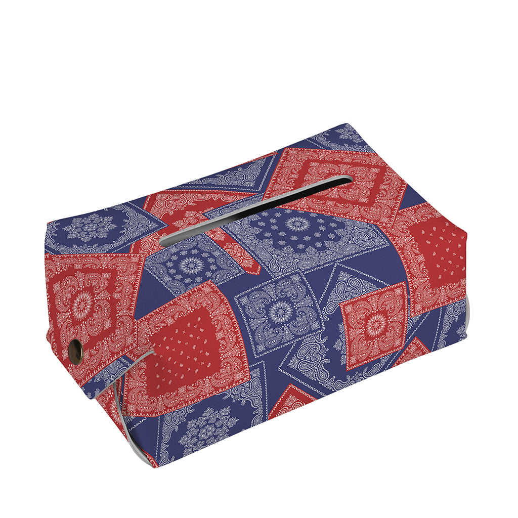 Bandanna Patchwork Pattern Print Rectangle Tissue Box Cover