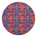 Bandanna Patchwork Pattern Print Round Blanket