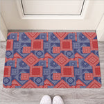 Bandanna Patchwork Pattern Print Rubber Doormat